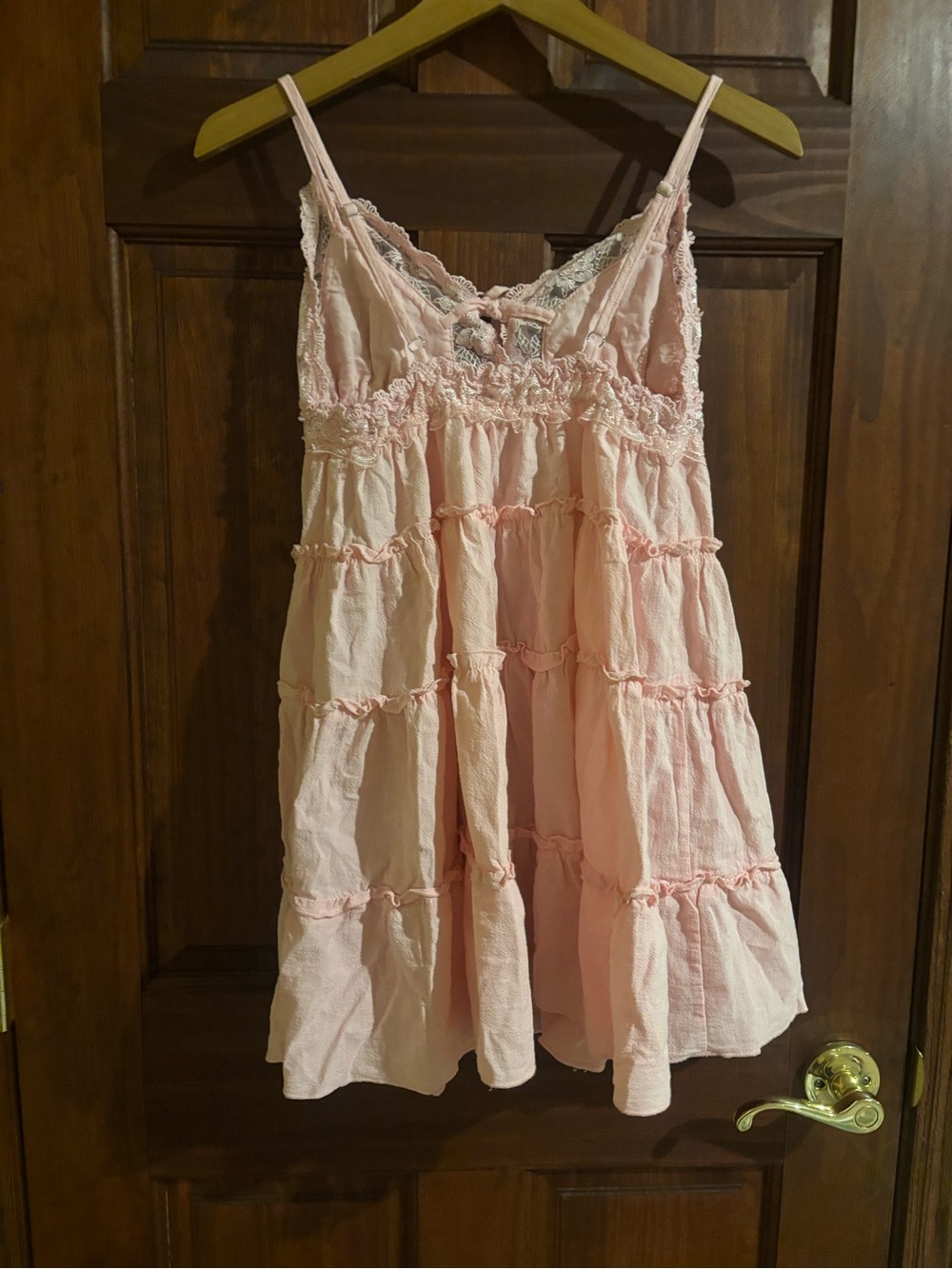 Ocean Drive Light Pink Tiered Lace Sundress - Picture 2 of 3